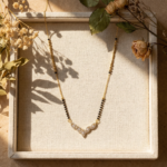 PYARI 18K Gold Plated Hypoallergenic Black Beads Kala Mani 925 Sterling Silver Mangalsutra - Image 4