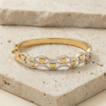 PYARI 18K Gold Plated Love Heart Gold Bangle Bracelet - Image 4