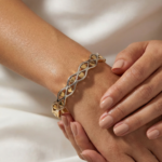 PYARI 18K Gold Plated Love Heart Gold Bangle Bracelet - Image 2