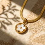 PYARI 18K Gold Plated Anti Tarnish Myrnaist Flower Necklace - Image 4