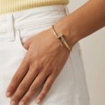 PYARI 18K Gold Plated Nail Bangle Bracelet - Image 2