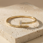 PYARI 18K Gold Plated Nail Bangle Bracelet - Image 4