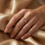 PYARI 18K Gold Plated Round Waves Adjustable Ring - Image 2