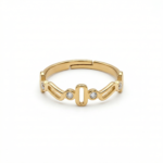 PYARI 18K Gold Plated Stackable Adjustable Ring