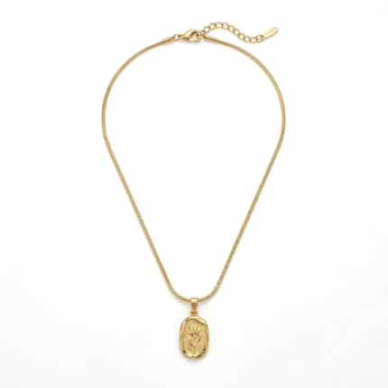 PYARI 18K Gold Plated Anti Tarnish Vintage Rose Necklace