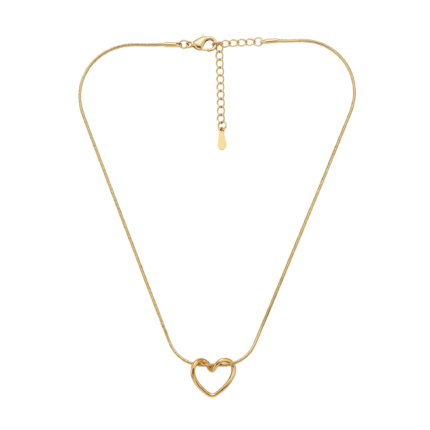 PYARI 18K Gold Plated Anti Tarnish Heart Pendant Necklace